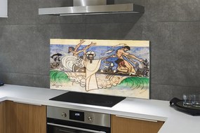 Szklany Panel Jezus nad Jeziorem - Szkic