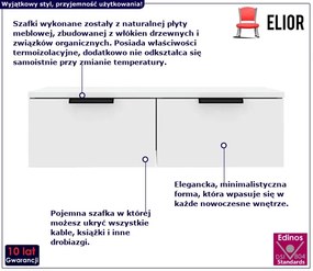 Zestaw dwóch wiszących szafek białych - Altario