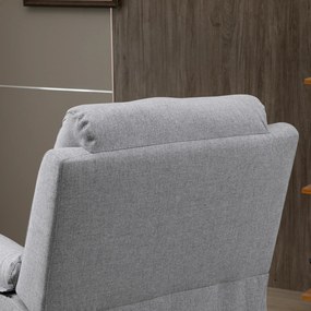 HOMCOM Fotel masujący dla seniorów z funkcją wstawania 83 cm x 89 cm x 102 cm szary | Aosom PL