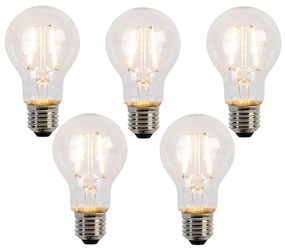 Zestaw 5 żarówek LED Filament E27 A60 2W 210lm 2200K