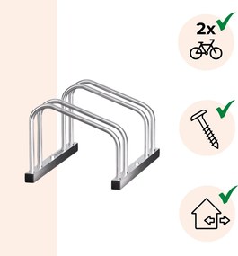 Stojak na 2 rowery BIKE, 50x32x27cm, srebrna Jurhan