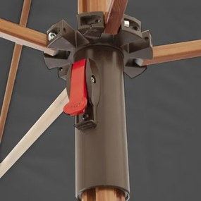 Gastro Magic Junior 240x240 Alu Wood z falbanką - parasol ogrodowy