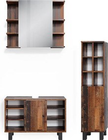 Zestaw mebli łazienkowych rustykalny dąb 60x32x54 fynn