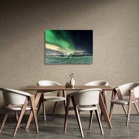 Obraz na szkle zorzy polarnej (70x50 cm)
