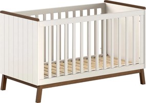 Beżowe łóżeczko z litego drewna sosnowego ze zdejmowanym bokiem/z regulowaną wysokością 70x140 cm Sezane – Vipack