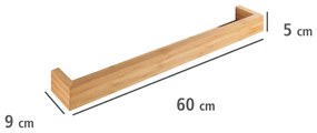 Półka łazienkowa BAMBUSA, bambusowa, 60 x 9 x 5 cm, WENKO