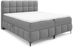 Szare tapicerowane łóżko kontynentalne 5 rozmiarów S6-Z70