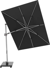 HYPERION 330 x 240 PRESTIGE - luksusowy huśtawkowy parasol ogrodowy z bocznym drążkiem : Kolor parasola - Czarny