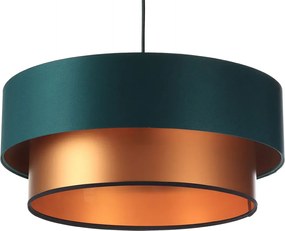 Miedziano-zielona lampa wisząca podwójna - S417 D6-W92