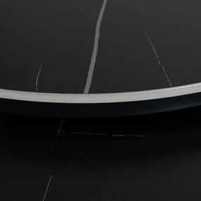 Zestaw Stolików Kawowych JERRY Czarny Marmur/Czarny do Salonu Nowoczesny