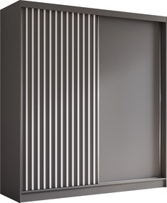 Szafa Przesuwna LAMELLO 200 cm Szafa Dwudrzwiowa Szara