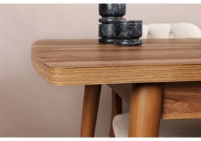 Rozkładany stół jadalniany Inci Walnut