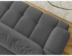 Ciemnoszara rozkładana/ze schowkiem sofa 251 cm Fuji – Bobochic Paris