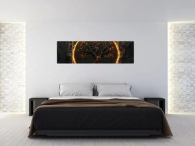 Obraz – Drzewo życia w lawie II. (170x50 cm)