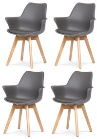 Zestaw krzeseł do jadalni CT-771 GREY, 4 szt.