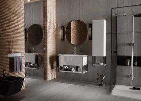 Szafka pod umywalkę LOV 80 cm biały połysk KROFAM