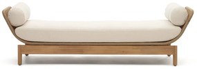 Kremowa sofa ogrodowa z litego drewna akacjowego Catalina – Kave Home