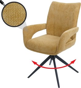 Krzesło do jadalni MCW-O78,  musztardowo-żółte