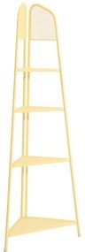 Żółta metalowa półka narożna na balkon Garden Pleasure MWH, wys. 180 cm