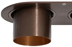 Zestaw 6 reflektorów wpuszczanych ciemny brąz GU10 50mm 2-źródła światła - Installa Nowoczesny Oswietlenie wewnetrzne