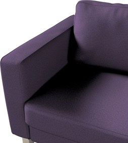 Pokrowiec na sofę Karlstad 3-osobową nierozkładaną, krótki kolor fioletowy tkanina strukturalna