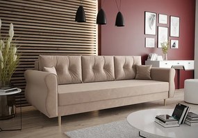 Beżowa kanapa rozkładana H3-S54
