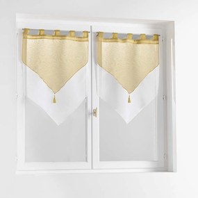 Biało-żółte firanki zestaw 2 szt. 60x90 cm Duetto – douceur d'intérieur