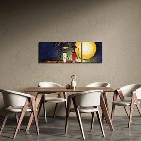 Obraz starożytnego obrazu (z zegarem) (90x30 cm)