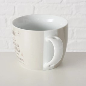 Porcelanowy kubek z pokrywką i łyżeczką, BAKERY, 600 ml