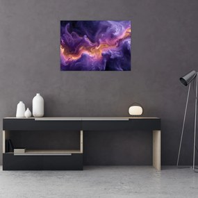 Obraz na szkle - Fioletowa Mgławica (70x50 cm)