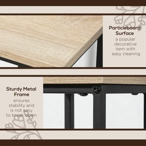 Outsunny Zestaw 3 Stojaków na Rośliny Stalowe Układane w Stos Brąz i Czarny Oszczędność Miejsca 21x21x509070cm | Aosom PL