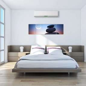Obraz ułożonych kamieni jeden na drugim (170x50 cm)