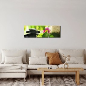 Obraz narzędzi do masażu (z zegarem) (90x30 cm)