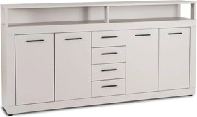 Komoda Czterodrzwiowa z Szufladami BLAGO 190 cm Kaszmir Nowoczesna