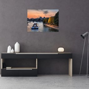 Obraz na szkle - statek na rejsie widokowym (70x50 cm)