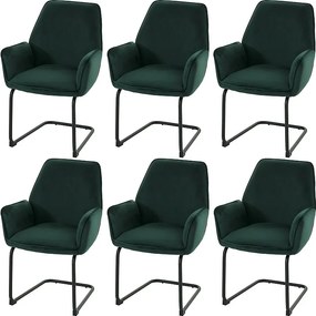 Krzesło wspornikowe MCW-G67 (zestaw 6 sztuk),  Zielony