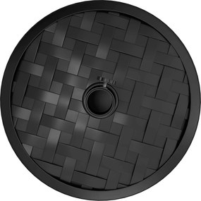 Outsunny Podstawa parasola ogrodowego betonowa 18 kg, okrągły stojak na parasol o średnicy masztu 32/38/48mm, czarny | Aosom PL