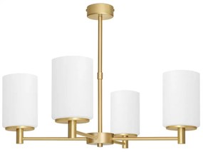 Nowoczesny żyrandol z białymi kloszami KR-S4AU