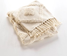 Tuftowana narzuta z frędzlami, 125 x 150 cm, INCA