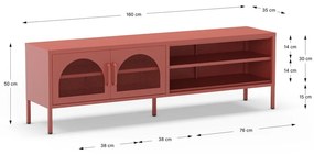 Ceglasta szafka pod TV 160x50 cm Diora – Marckeric