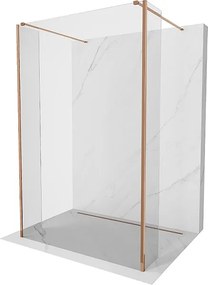 Mexen Kioto ścianka prysznicowa wolnostojąca 150 x 30 x 30 cm, transparent, różowe złoto - 800-150-030-222-60-00-030