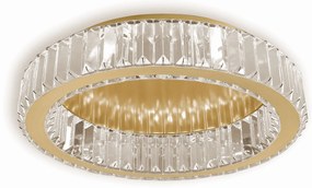 LAMPA KRYSZTAŁOWA PLAFON APP1722-C 50cm ZŁOTA SZCZOTKOWANA