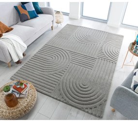 Szary dywan wełniany Flair Rugs Zen Garden, 120x170 cm