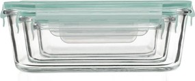 Zestaw szklanych pojemników na żywność 330 ml, 800 ml, 2220 ml, CLIP