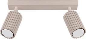 Lampa Sufitowa Minimalistyczny Karbon, Aluminium - 2 Źródło - L.30 X H.16.5 Cm - Taupe