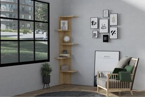 Nowoczesny regał dębowy – wys. 160 cm x szer. 40 cm x gł. 21,4 cm – dąb – płyta wiórowa pokryta melaminą