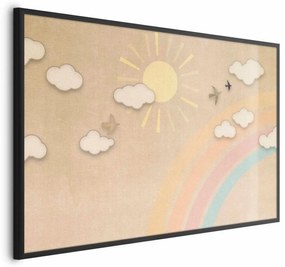 Plakat Tęczowy dzień 60x40 cm z ramą czarną bez marginesu ARTGEIST B