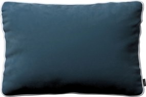 Poszewka Laura na poduszkę prostokątna 60 x 40 cm kolor niebieski tkanina połyskliwa, welwetowa