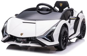 HOMCOM Samochód Dziecięcy Małe Elektryczne Rowerki Duże Elektryczne Rowerki Elektryczne Rowerki Na Urodziny SUV Z Pilotem Muzyką Kolor Biały Aosom PL