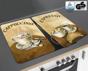 Szklane płyty ochronne COFFEE na kuchenkę – 2 sztuki, WENKO